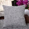 Solid Soft Cotton Linen Pillow Case Waist Cushion Cover Bags Home Car Decor - Grey