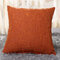 Solid Soft Cotton Linen Pillow Case Waist Cushion Cover Bags Home Car Decor - Orange