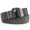Mens Long Weave Canvas Web Elasticity Belt Outdoor Slider Buckle Durable Adjustable Belt - Dark Grey