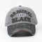 Men Washed Cotton Baseball Caps Casual Embroidery Adjustable Breathable Sport Hats  - Black