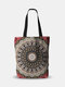 المرأة قماش بوهيميا نمط العرقية حقيبة الكتف حقيبة يد حمل حقيبة تسوق - 2