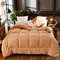 4Kg Thicken Shearling Blanket Winter Soft Warm Bed Quilt for Bedding Full Queen King Size - Camel