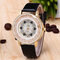 Classic Heart Rock Beads Wristband PU Leather Watch Quartz Women's Watches Wholesale - Black