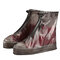 Waterproof Protector Shoes Boot Cover Unisex Zipper Rain Shoe Covers Anti-Slip Rain Shoes - Coffee