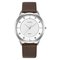 Pareja casual de cuarzo Watch Impermeable Dial simple Cintura Watch Cuero Watch Para Mujer Hombres - 01