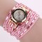 Fashion Quartz Wristwatch Multilayer Rhinestone Bracelet Strap Causal Watch for Women - Pink