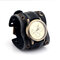 Vintage Cow Leather Bracelet Watch Adjustable Rivet Multi-Layer Unisex Quartz Watch - 07