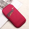 Women Oxford Passport Bag Portable  Boarding Bag Clutches Bag - Red
