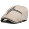 Men Cotton Adjustable Beret Duck Cap Sunshade Casual Outdoors Peaked Forward Cap  - Khaki