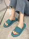 Mujeres Argyle Patrón Chanclas cómodas para interiores zapatillas - azul
