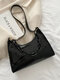 Women Fashion Faux Leather Chain Handbag Shoulder Bag - Black