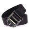 125cm Men Vogue Belt Ring Buckle Nylon Canvas Belt Adjustable Long Weave Outdoor Casual Belt - Black