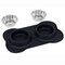 Dog Cat Bowls Stainless Steel No Spill Silicone Mat Pet Water Food Dish - Black
