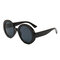 Womens Vintage Vogue UV400 Stripe Round Sunglasses Outdoor Travel Casual Glasses - #1