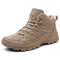Men Outdoor Slip Resistant Waterproof Hiking Boots - Brown