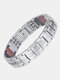 Fashionable Magnetic Health Energy Detachable Multirow Multipoint Magnet Negative Ion Men's Weight Loss Magnetic Therapy Bracelet - Silver