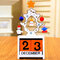 Christmas Creative Gift Mini Wooden Calendar Home Xmas Ornament Table Desk Decor - White