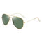 Men's Metal Large Frame Sunglasses Frog Mirror Driver Polarized Sunglasses - #02
