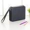 120 Slots Pencil Case Stationery Cosmetic Makeup Pouch Zipper Bag  - Black