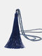 10 цветов ручной работы из бисера ожерелье длинные хрустальные бусины кисточкой свитер цепи - #09