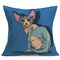 Capa de almofada de linho vintage fofo gato sofá doméstico Soft Fronhas de escritório Capa de almofada de cintura dez - #8