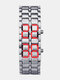 Binary LED Display Couple Watch Waterproof Digital Chain Bracelet Watches - #01
