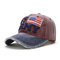 Unisex Vintage Patriotic Baseball Cap Stylish Distressed American Flag Cap Cowboy Hat - #02