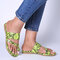 LOSTISY Women Casual Comfy Clip Toe Flat Sandals - Green