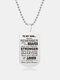 Thanksgiving Trendy Geometric-shaped Lettering Stainless Steel Necklace - #02