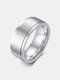 1 Pcs Fashion Retro Style Turnable Geometric Pattern Rotatable Stainless Steel Men's Ring - #1