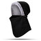 Men Women Warm Hunting Face Mask Cap With Earmuffs Hooded Scarf Windproof Warmer Cap With Neck Flap - Black