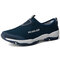 Men Breathable Mesh Non Slip Outdoor Casual Slip On Shoes - Blue