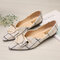 Women Suede Delicate Comfy Lady Pointed Toe Loafers - Beige