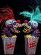 1 PC Halloween Artisanal Art Clown Collection Parfaite Décorations Terreur Maison Creative Anime chiffres Jouets - rouge