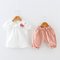 Soft Cotton Toddlers Girls Clothing Set Kids White Shirts + Shorts Pants For 1Y-7Y - Pink