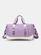 Travel Duffel Bag Sports Tote Gym Bag Workout Shoulder Weekender Overnight Bag With Wet Pocket - Purple