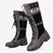 Warm Leather Suede Snow Winter Boots - Black