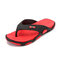 Men Slip Resistant Clip Toe Casual Beach Slippers - Red