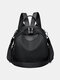 Women Multi-carry Large Capacity Travel Backpack Crossbody Bag Shoulder Bag - Black
