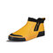 Men Microfiber Leather Non Slip Warm Lined Side Zipper Casual Boots - Yellow