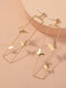 Trendy Simple 3D Butterflies Decorative Rectangle-shaped Alloy Copper Zircon S925 Needle Hoop Studs Earrings - Gold