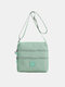 Women Nylon Brief Multi-Pockets Lightweight Crossbody Bag Casual Shoulder Bag - Green