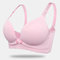Seamless Front Buckle Wireless Nursing Breast Bra Maternity Bra - Pink