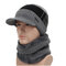 Men Skullies Beanie Hat Winter Cap Wool Scarf Caps Set Bonnet Knitted Hat - #01