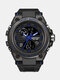 Multifunction Outdoor Dual Display Watch Calendar LED Display Sport Men Digital Watch - Blue