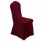 Elegant Solid Color Elastic Stretch Chair Seat Cover Computer Dining Room Hotel Party Decor - Jujube Red
