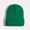 Unisex Solid Color Knitted Wool Hat Skull Cap Beanie Caps - Green