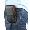 Men Portable Vintage PU Leather 4.7/5.1/5.5/6.3inches Phone Bag Waist Bag Card Bag - Black