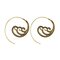 Vintage Leaves Earrings Round Shape Big Earrings Vintage Spiral Earrings Gold Alloy Women Earrings - 02