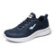 Men Breathable Light Weight Lace Up Sport Casual Running Shoes - Blue